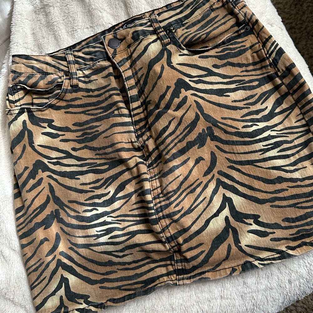 Leopard Print Mini Skirt